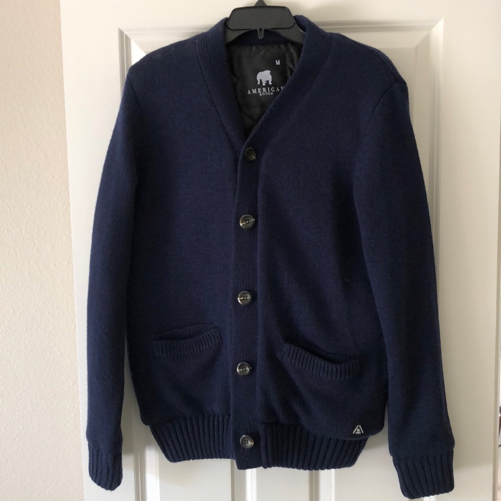 American Stitch quilted lined sweater -medium